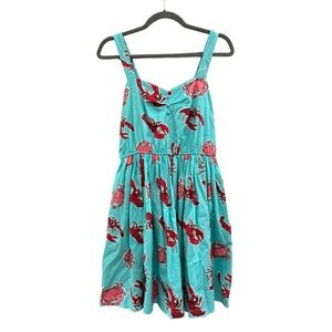 Lindy Bop Women's Crab & Lobster Low Country Mini Dress Size US 6